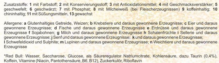 Zusatzstoffe